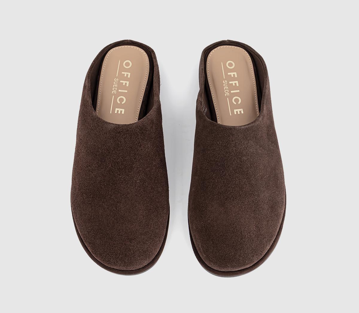 OFFICEFeel Good Suede MulesBrown Suede