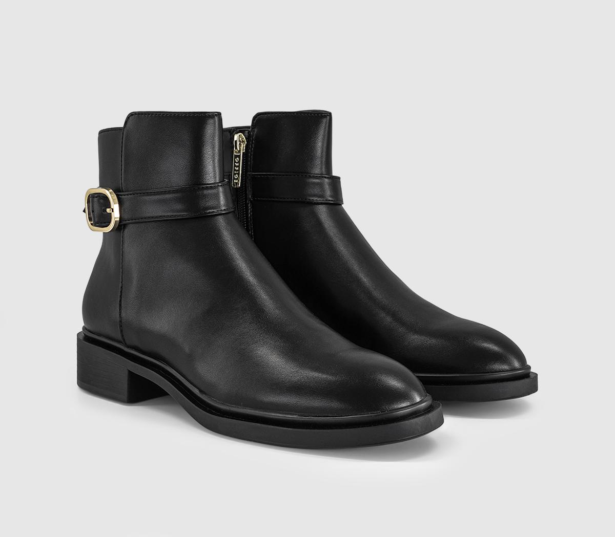OFFICEAstro Buckle And Strap Ankle BootsBlack