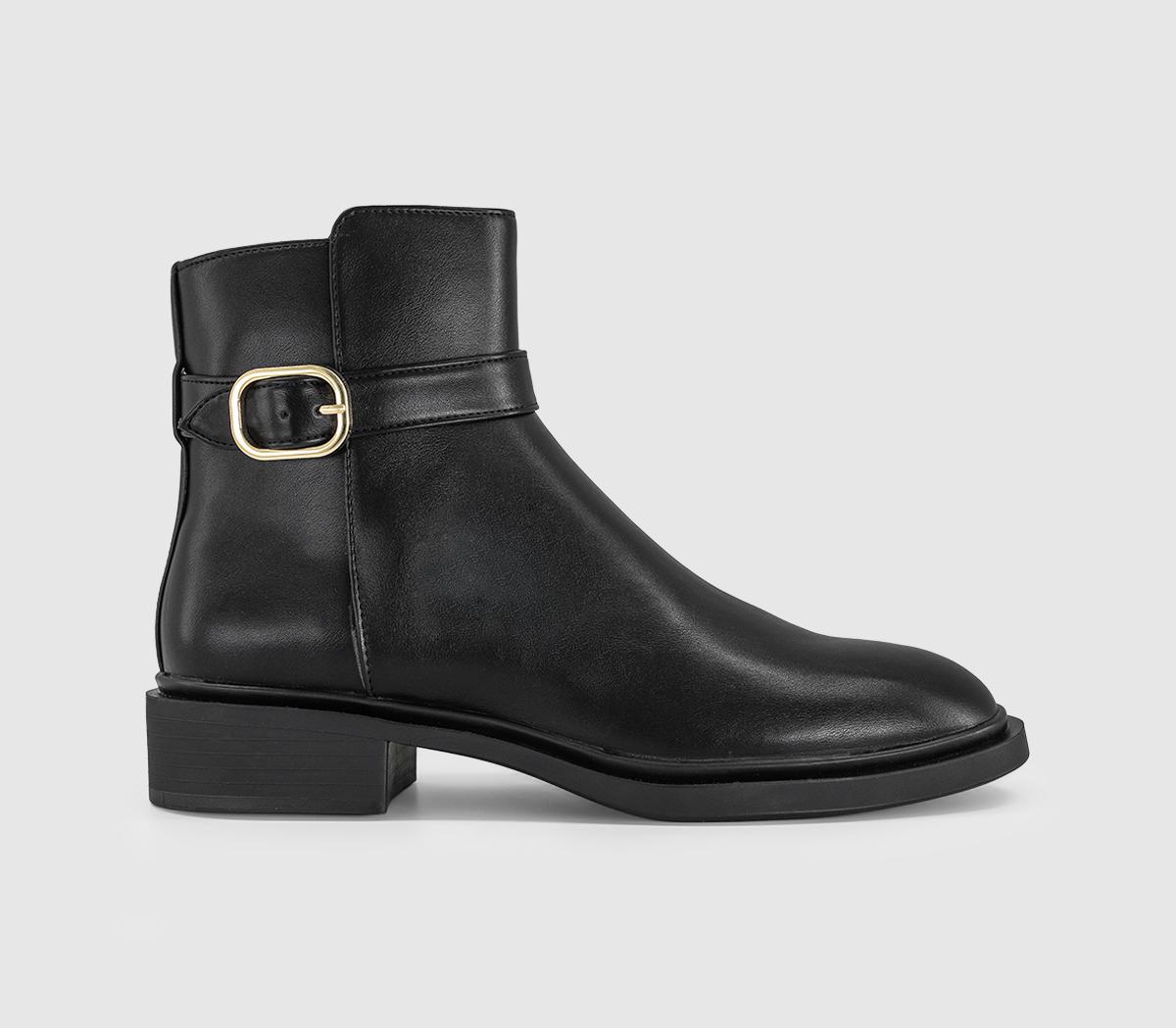 OFFICEAstro Buckle And Strap Ankle BootsBlack