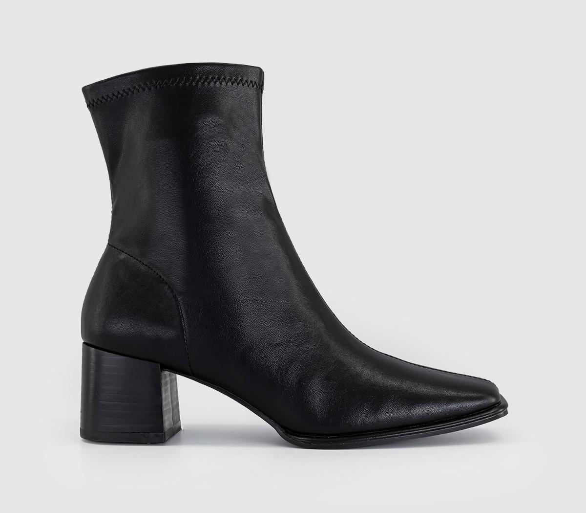 OFFICEAngelique Block Heel Stretch Ankle BootsBlack