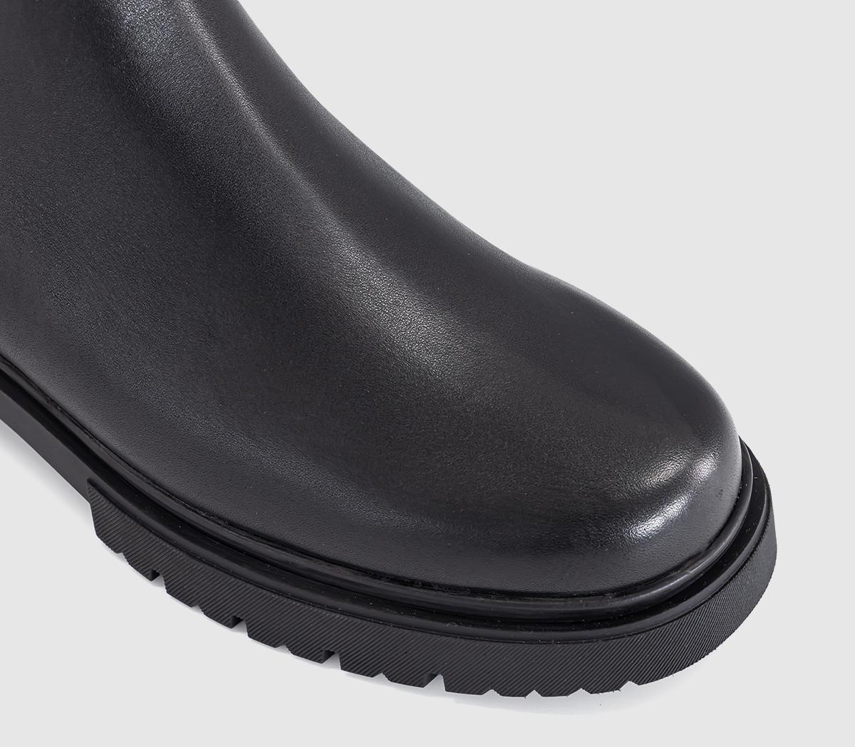 OFFICEAmalfi Chunky Chelsea Ankle BootsBlack Leather