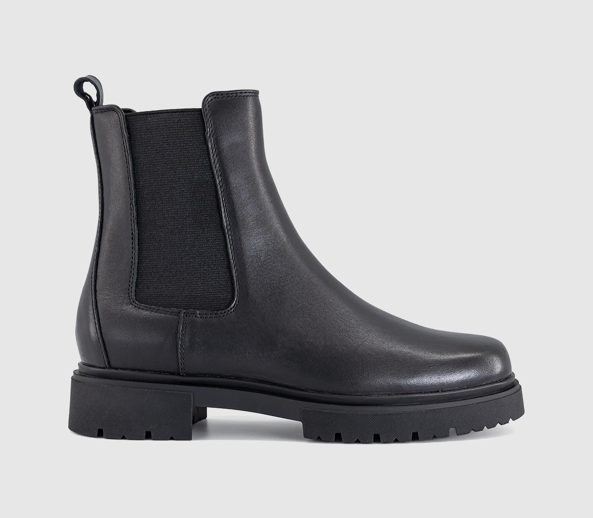 OFFICEAmalfi Chunky Chelsea Ankle BootsBlack Leather