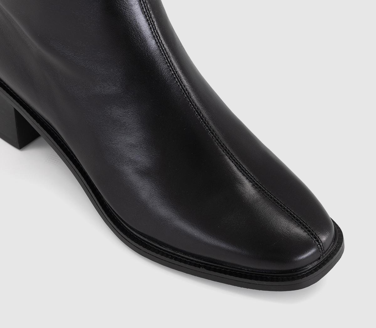 OFFICEAdore - Block Heel Ankle BootBlack Leather