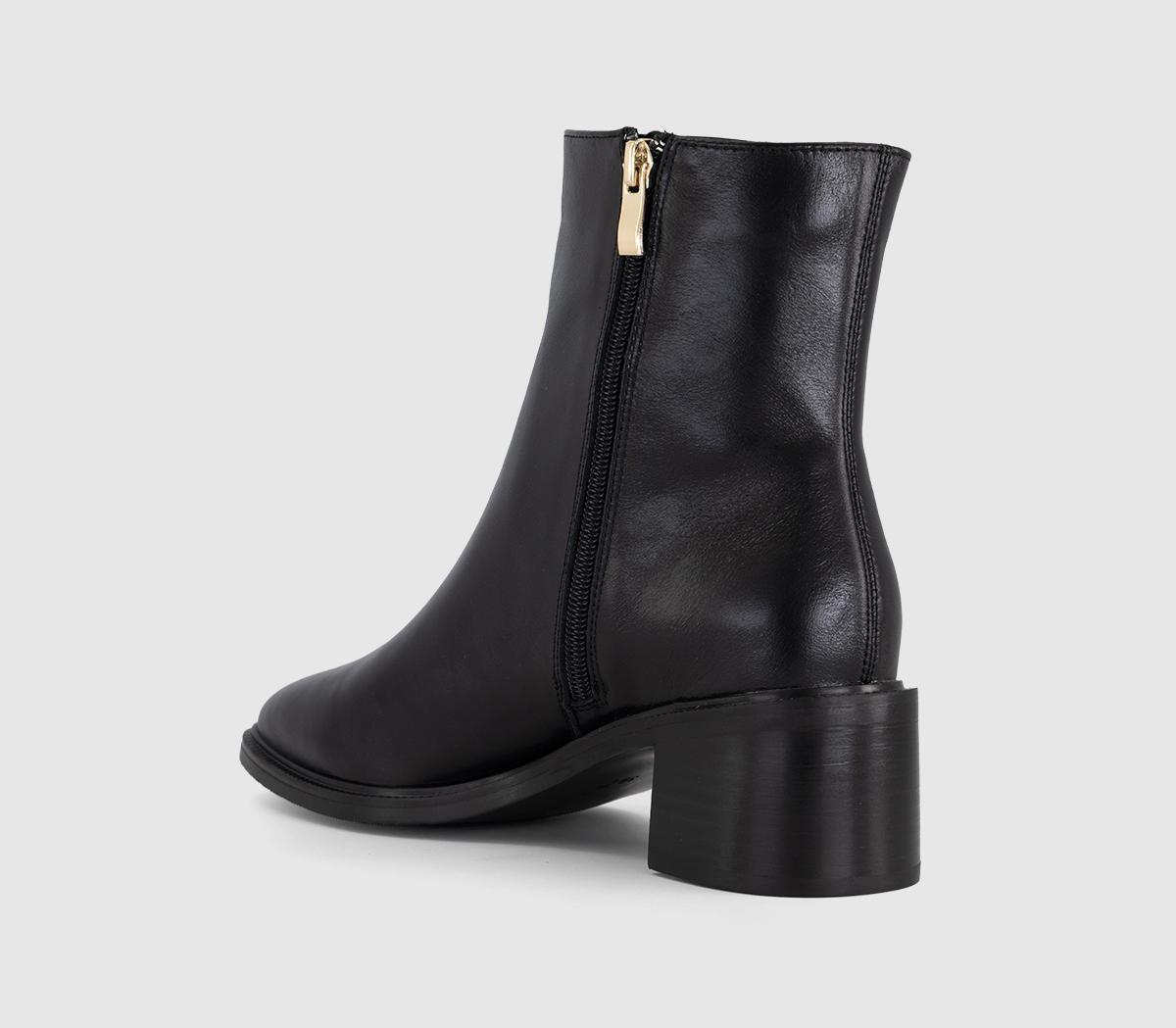 OFFICEAdore - Block Heel Ankle BootBlack Leather