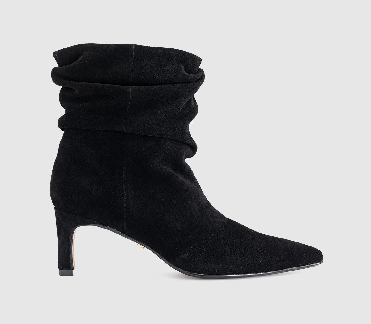 OFFICEAmore Ruched Leg Ankle BootsBlack Suede