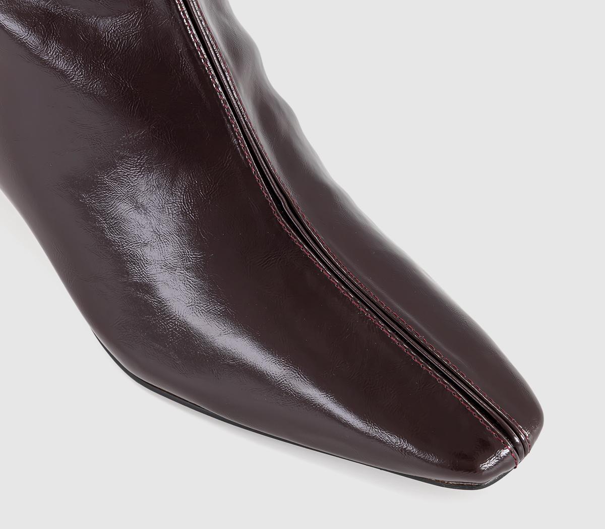 OFFICEAlchemist Centre Seam Curve Heel BootsBurgundy