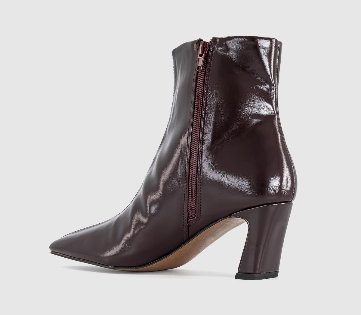 OFFICEAlchemist Centre Seam Curve Heel BootsBurgundy