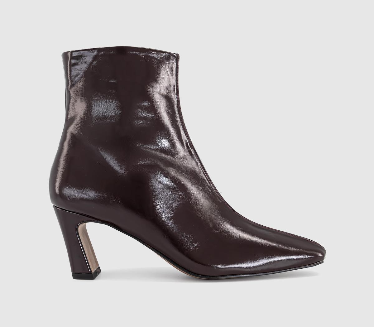 OFFICEAlchemist Centre Seam Curve Heel BootsBurgundy