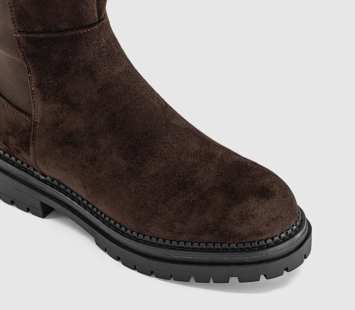 OFFICEKoko Stretch Back Knee High BootsBrown