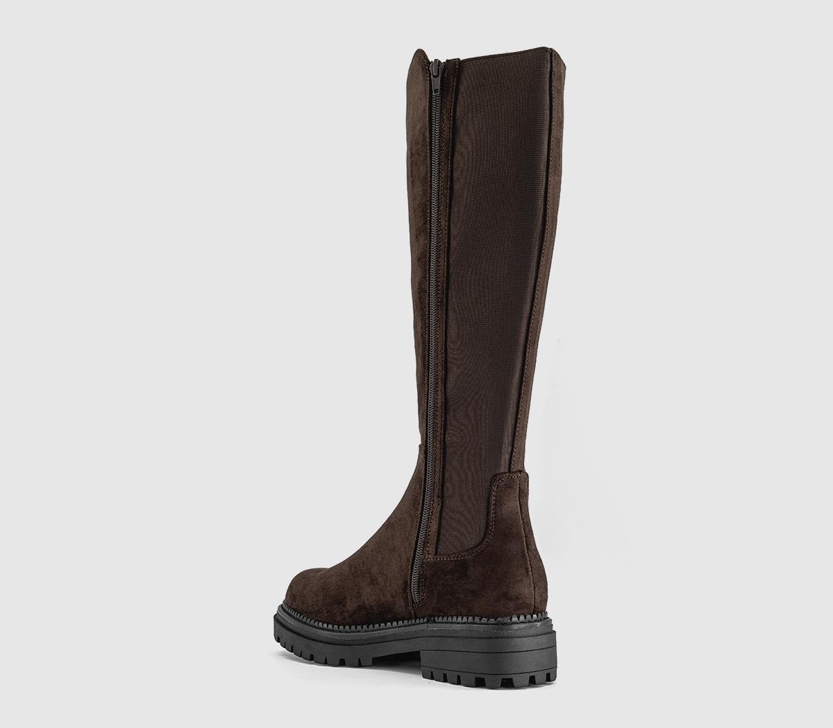 OFFICEKoko Stretch Back Knee High BootsBrown