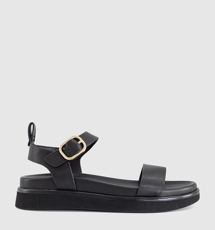 OFFICE Sorrel Two Part Footbed Sandals Black