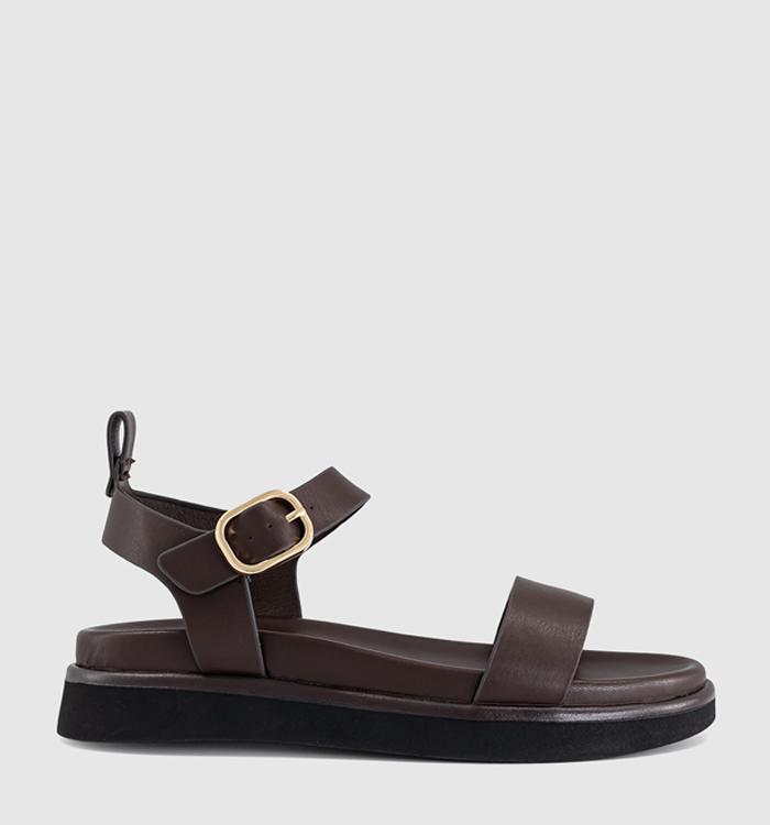 OFFICE Sorrel Two Part Footbed Sandals Brown