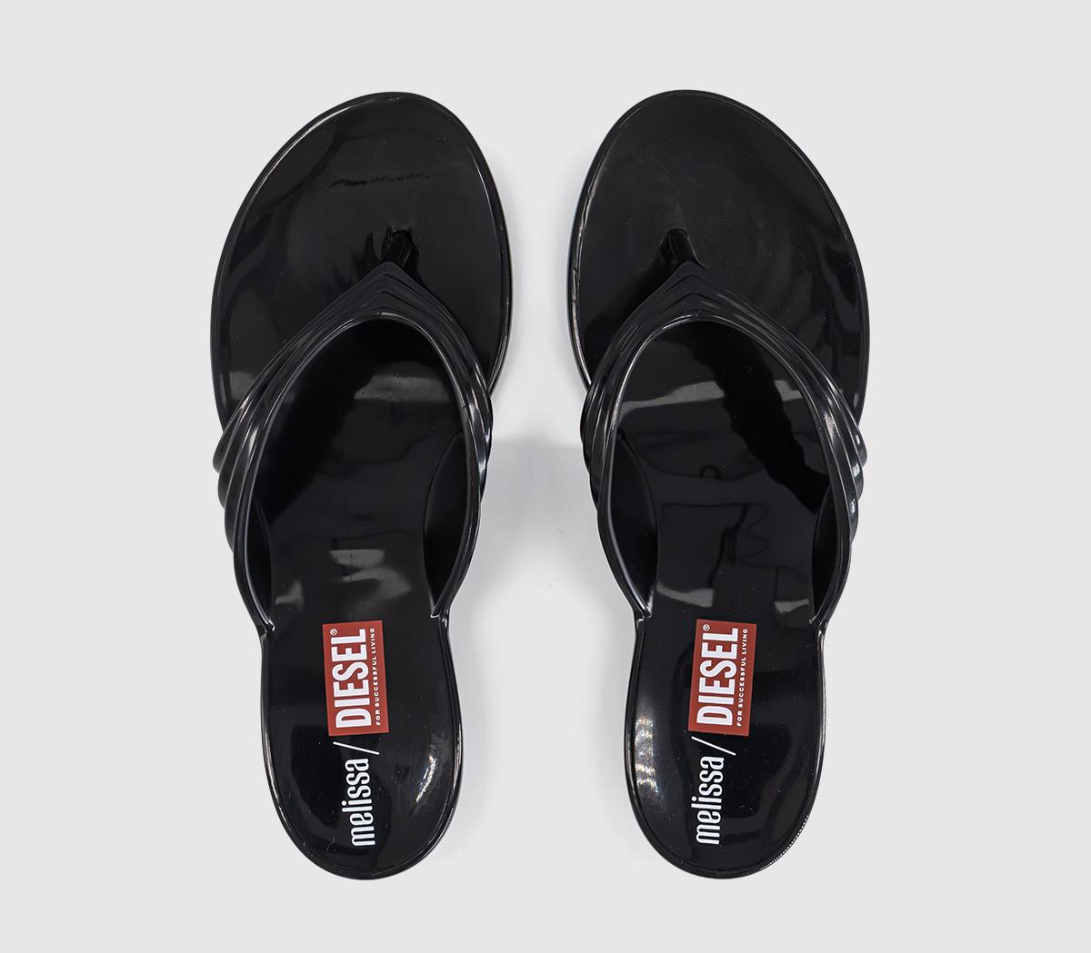 MelissaMelissa X Diesel Quantum Thong SandalsBlack