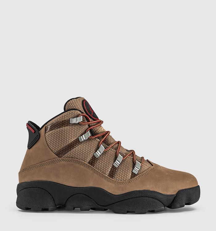 Jordan 6 Rings Winterized Trainers Rocky Tan Black Varsity Red