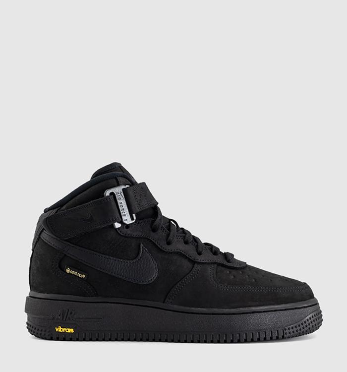 Nike Air Force 1 Mid Gtx Trainers Black Black Smoke Grey