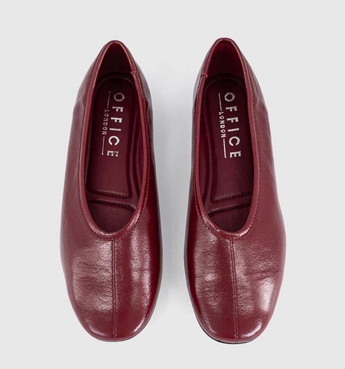 OFFICE February High Cut Centre Seam Ballet Pumps Red