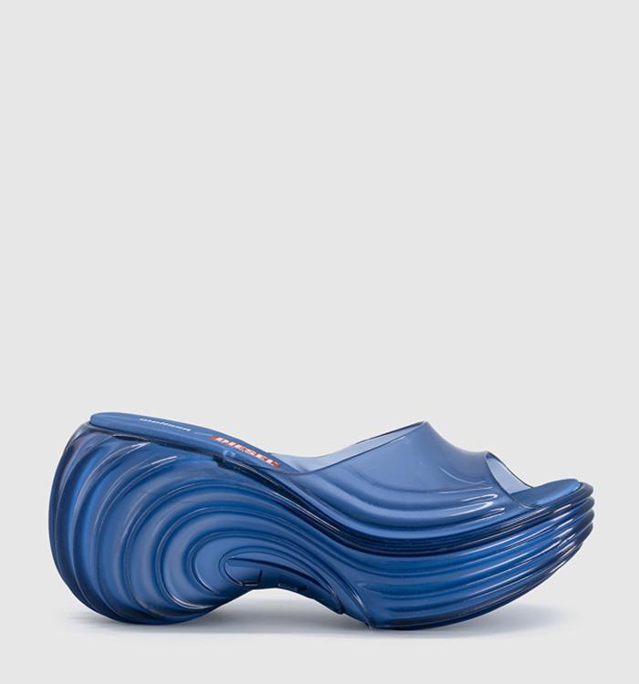 Melissa Melissa X Diesel Quantum Platform Sandals Blue Transparent