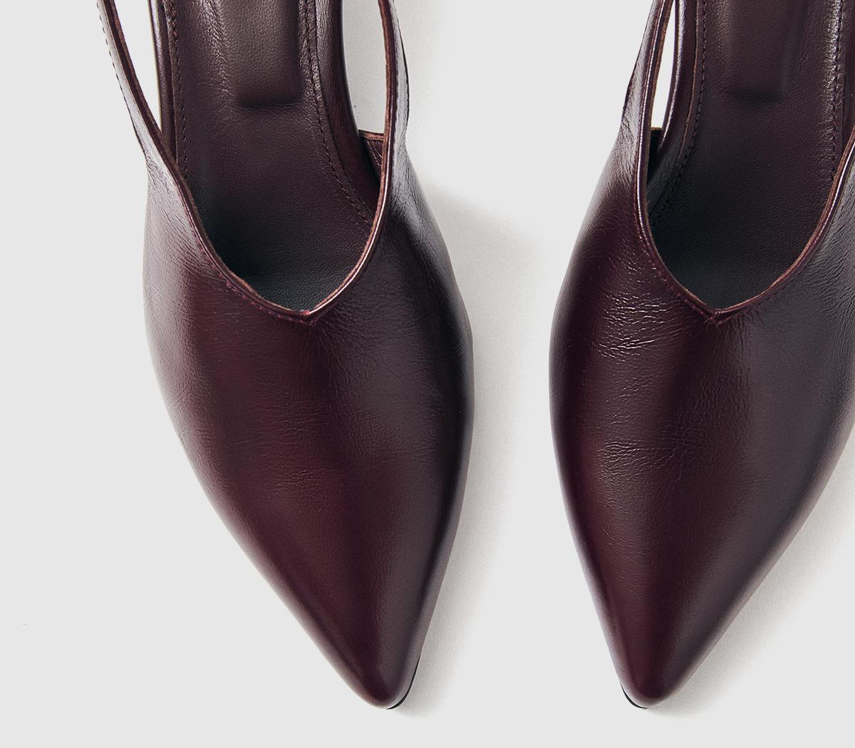 ALOHASEros Slingback HeelsBurgundy Leather
