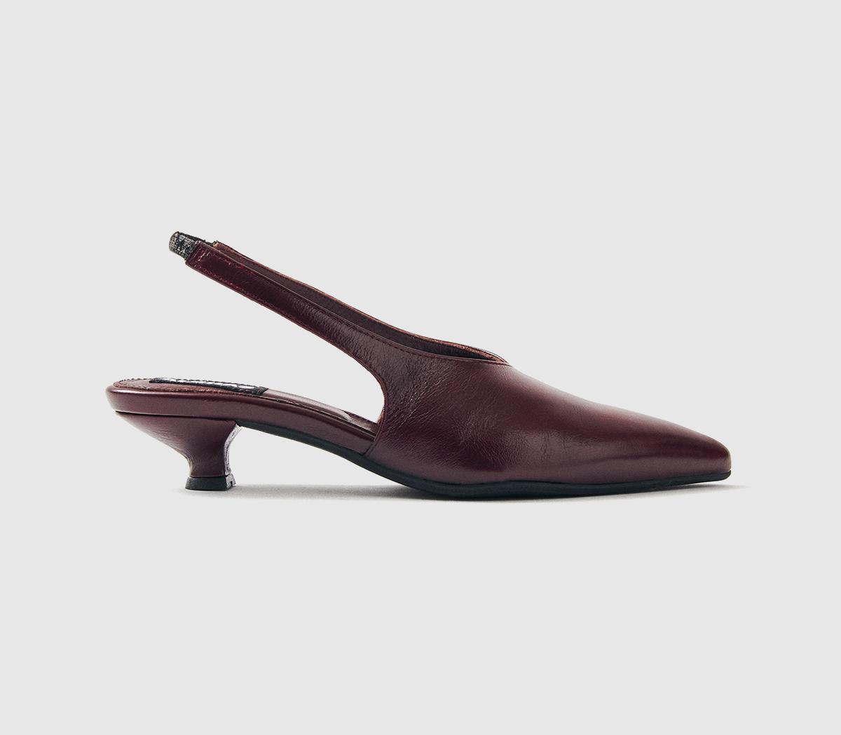 ALOHASEros Slingback HeelsBurgundy Leather