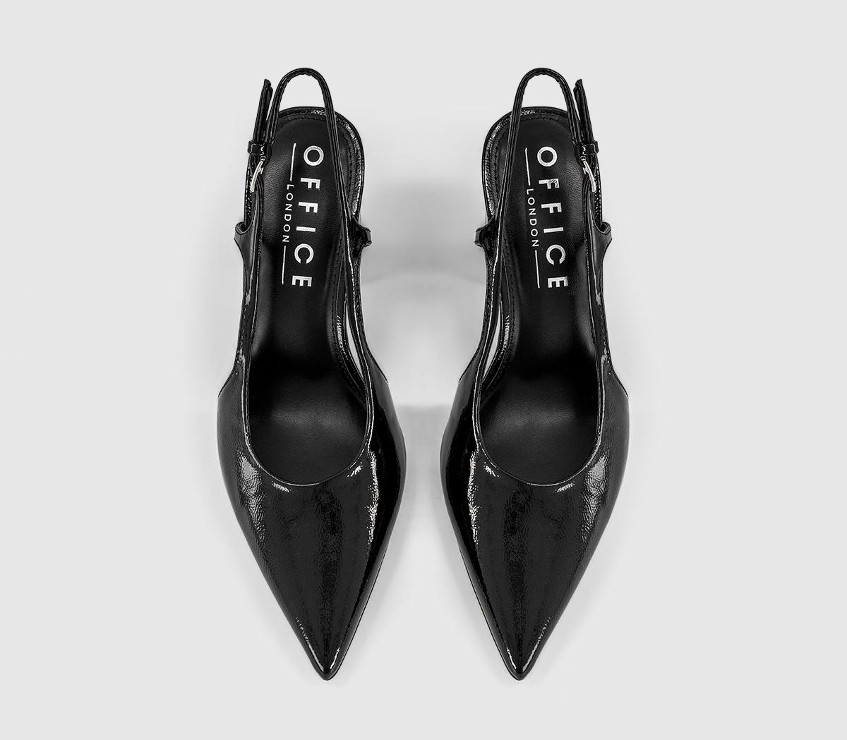 OFFICEHouston Point Block Heel Slingback Court HeelBlack