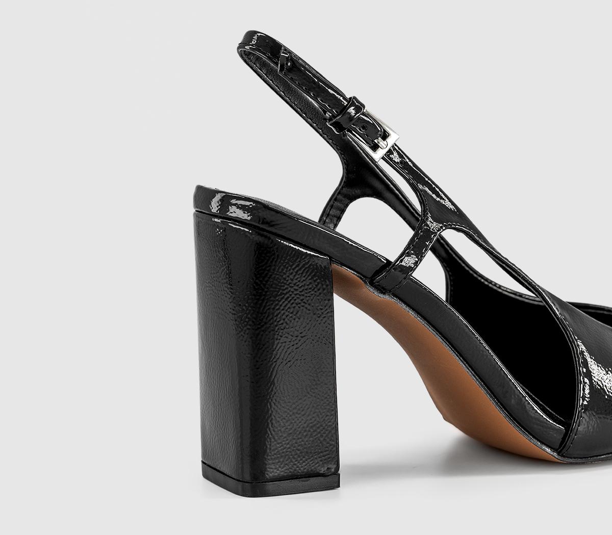 OFFICEHouston Point Block Heel Slingback Court HeelBlack