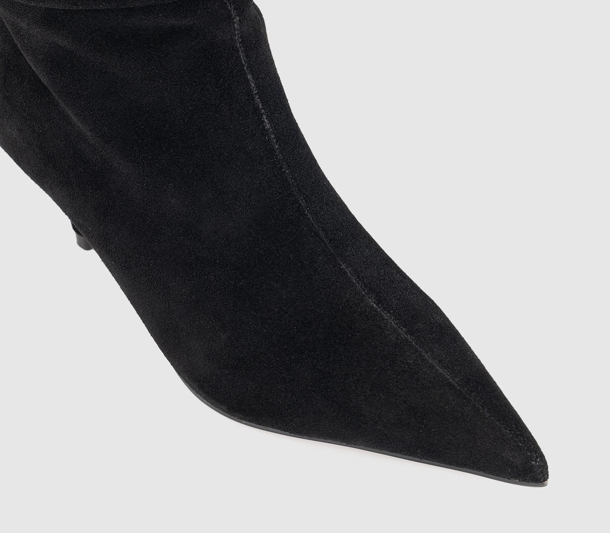 OFFICEKarma Ruched Leg Knee BootsBlack Suede