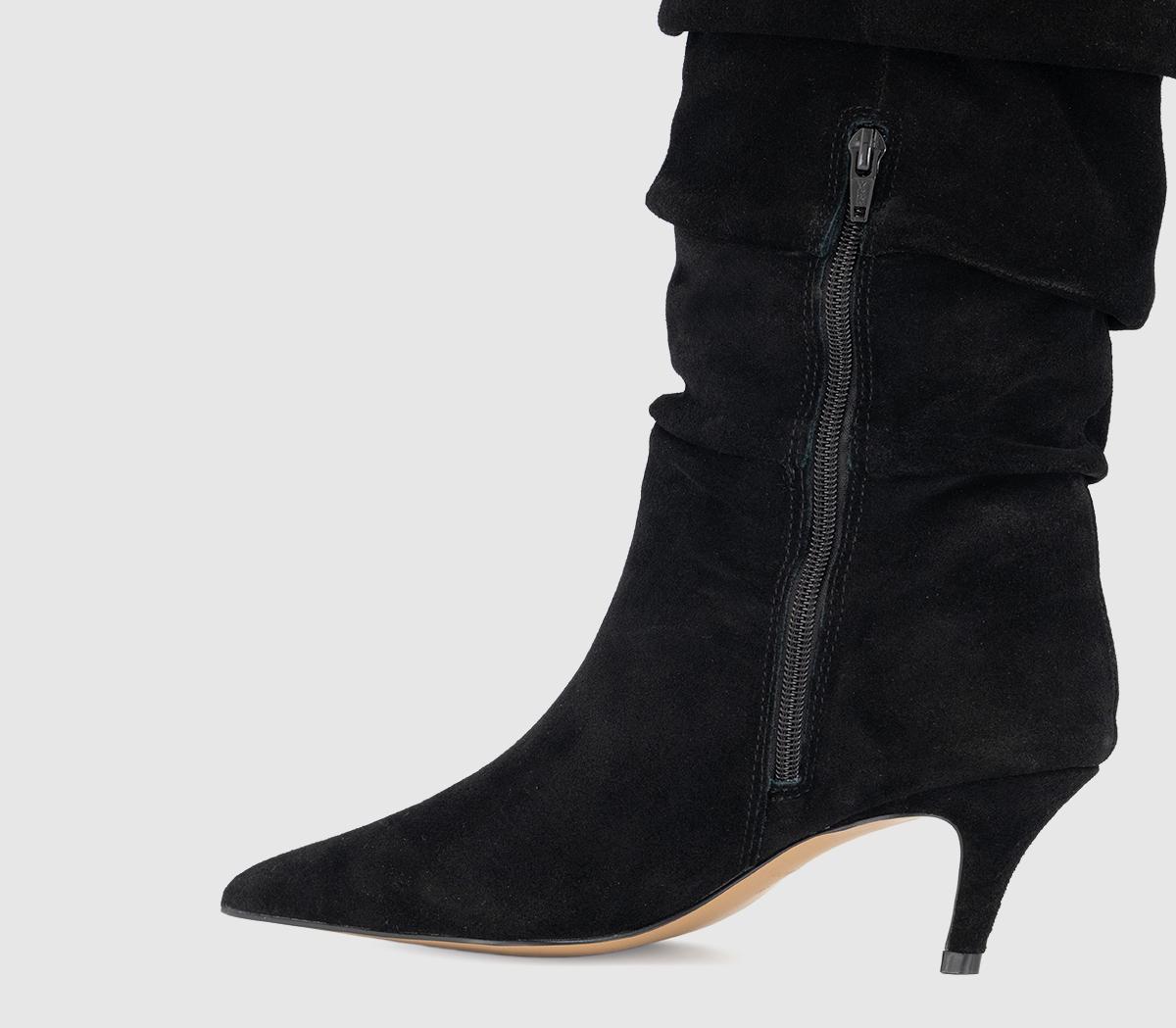 OFFICEKarma Ruched Leg Knee BootsBlack Suede