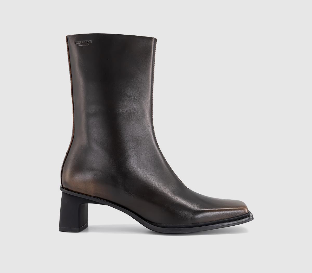 Vagabond Shoemakers Vagabond Elvina Ankle Boots Chocolate Leather Brown
