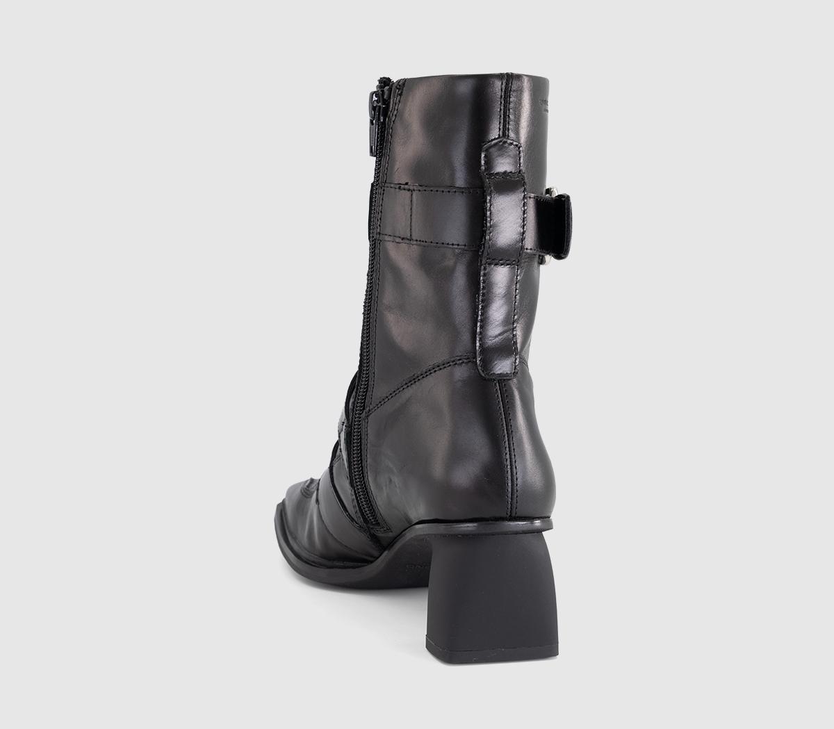 Vagabond ShoemakersElvina Buckle BootsBlack Leather