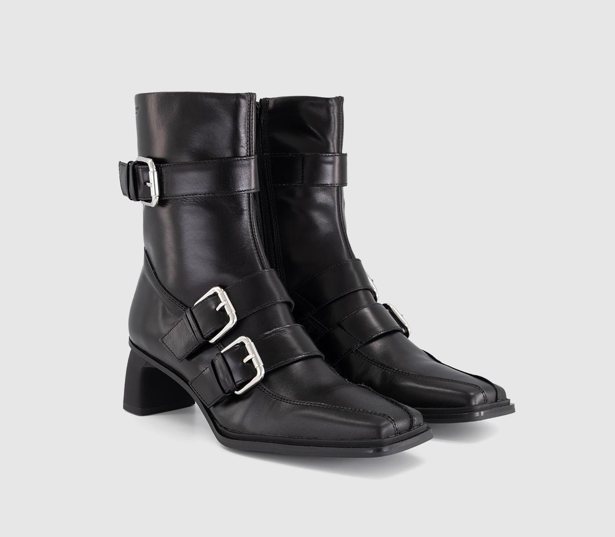 Vagabond ShoemakersElvina Buckle BootsBlack Leather