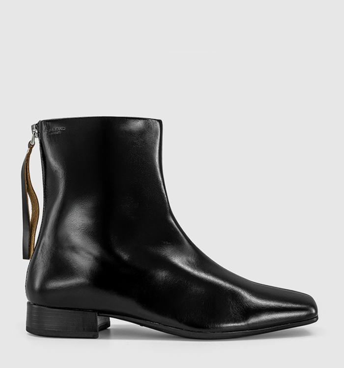 Vagabond Shoemakers Mona Zip Ankle Boots Black Leather
