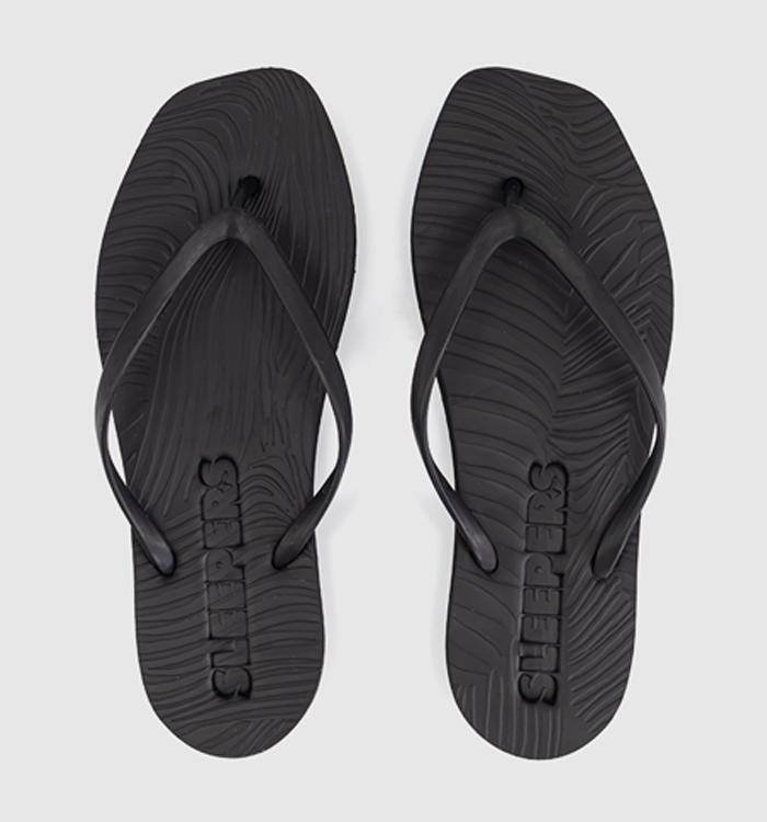 Sleepers Tapered Flip Flops Black