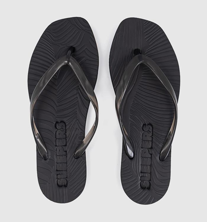 Sleepers Tapered Flip Flop Black Transparent