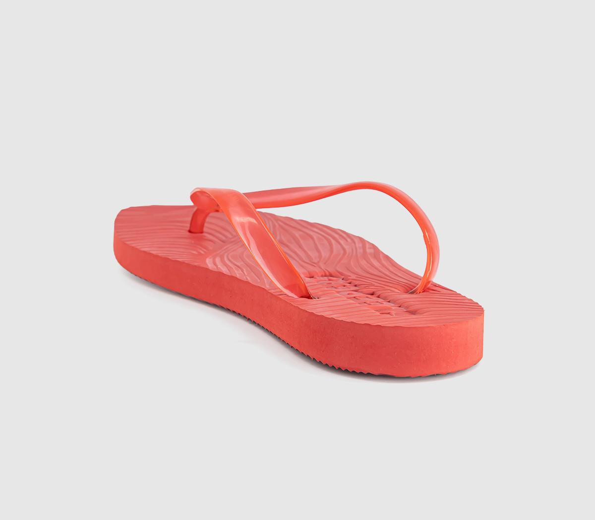 SleepersTapered Flip FlopsRed Transparent