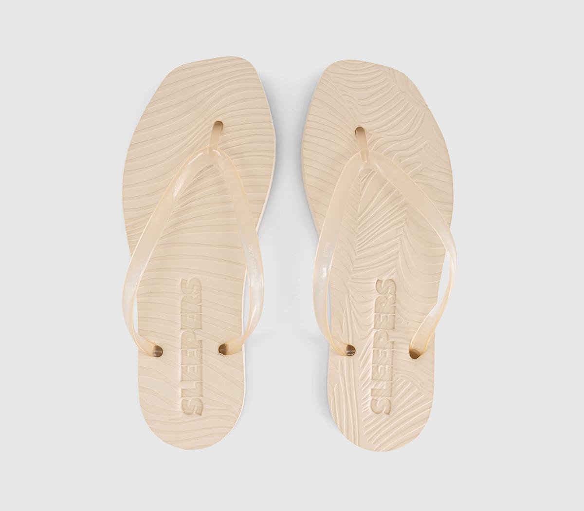 SleepersTapered Flip FlopEggnog Clear Transparent