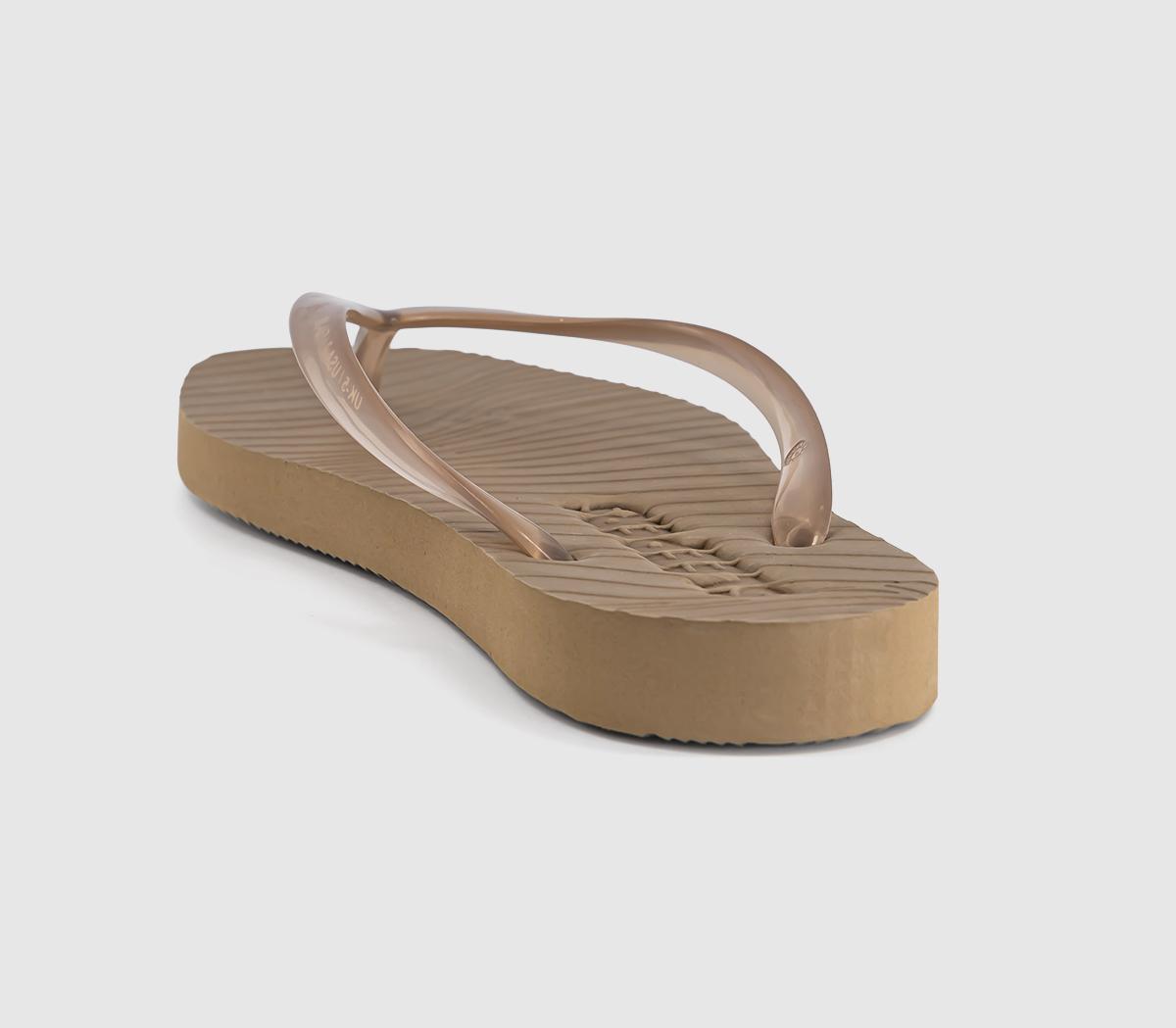 SleepersTapered Flip FlopsSand Transparent