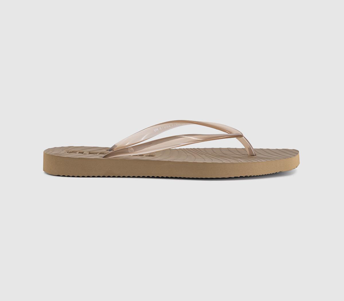 SleepersTapered Flip FlopsSand Transparent