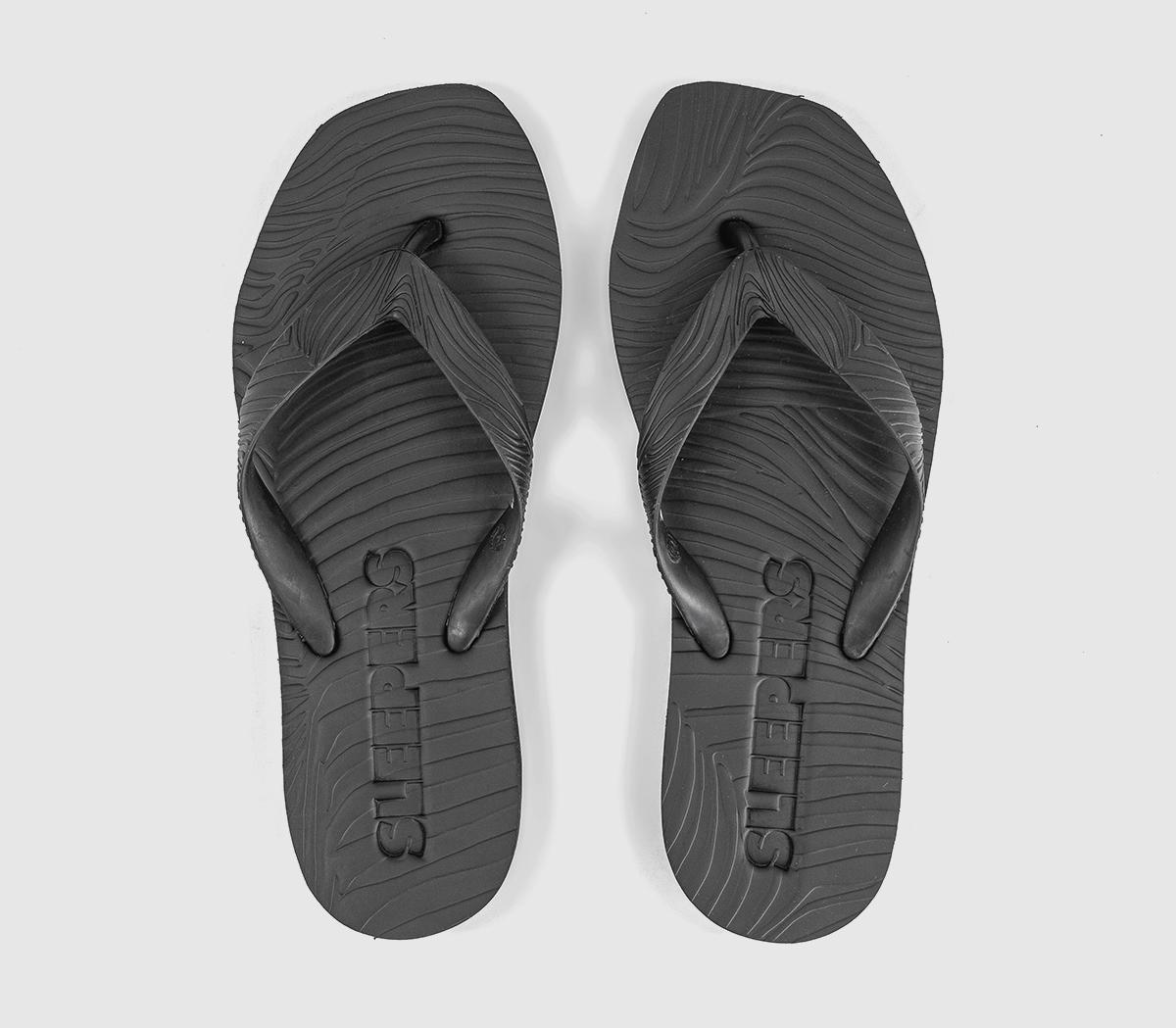 SleepersTapered Platform Flip FlopsBlack