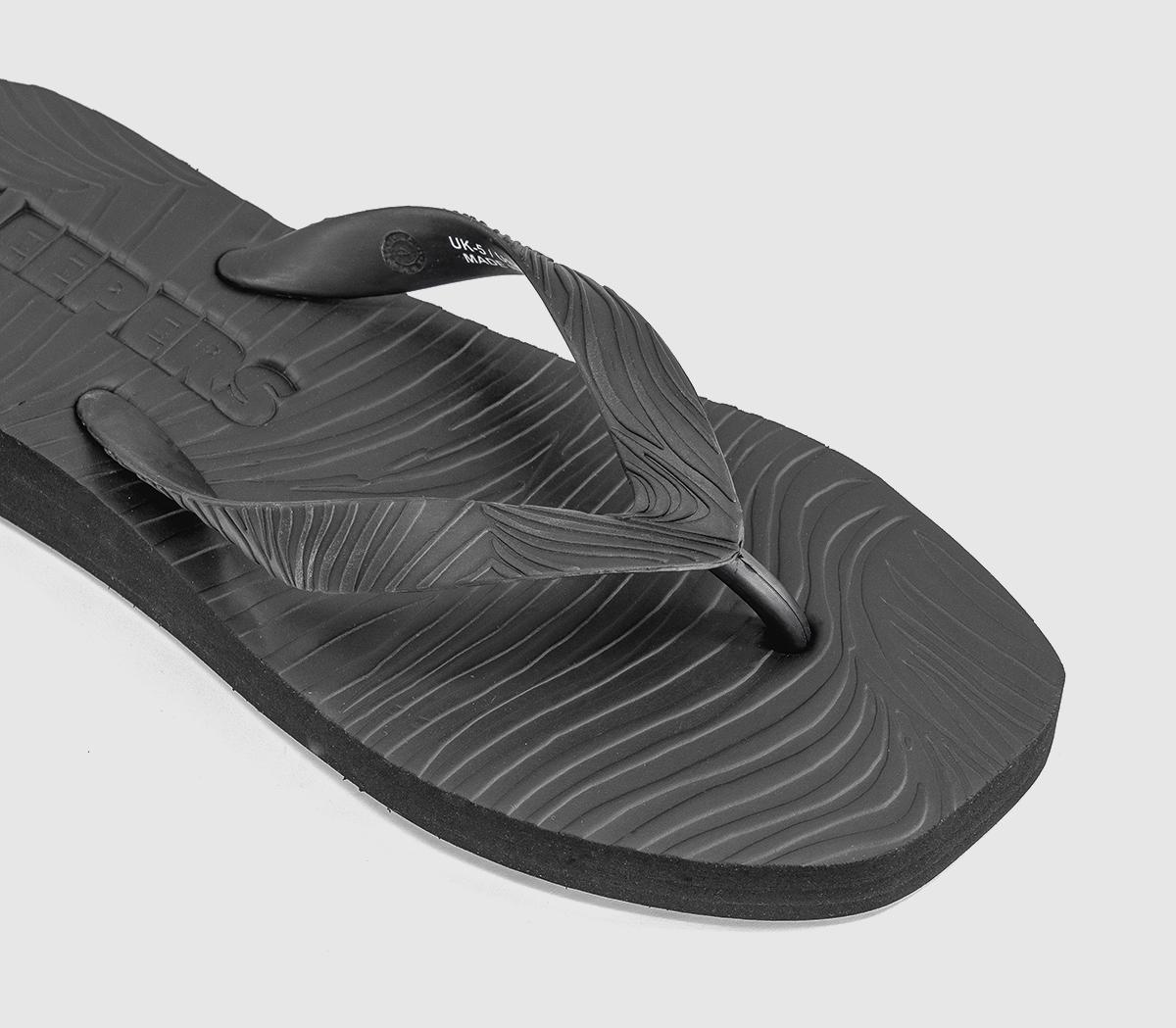 SleepersTapered Platform Flip FlopsBlack