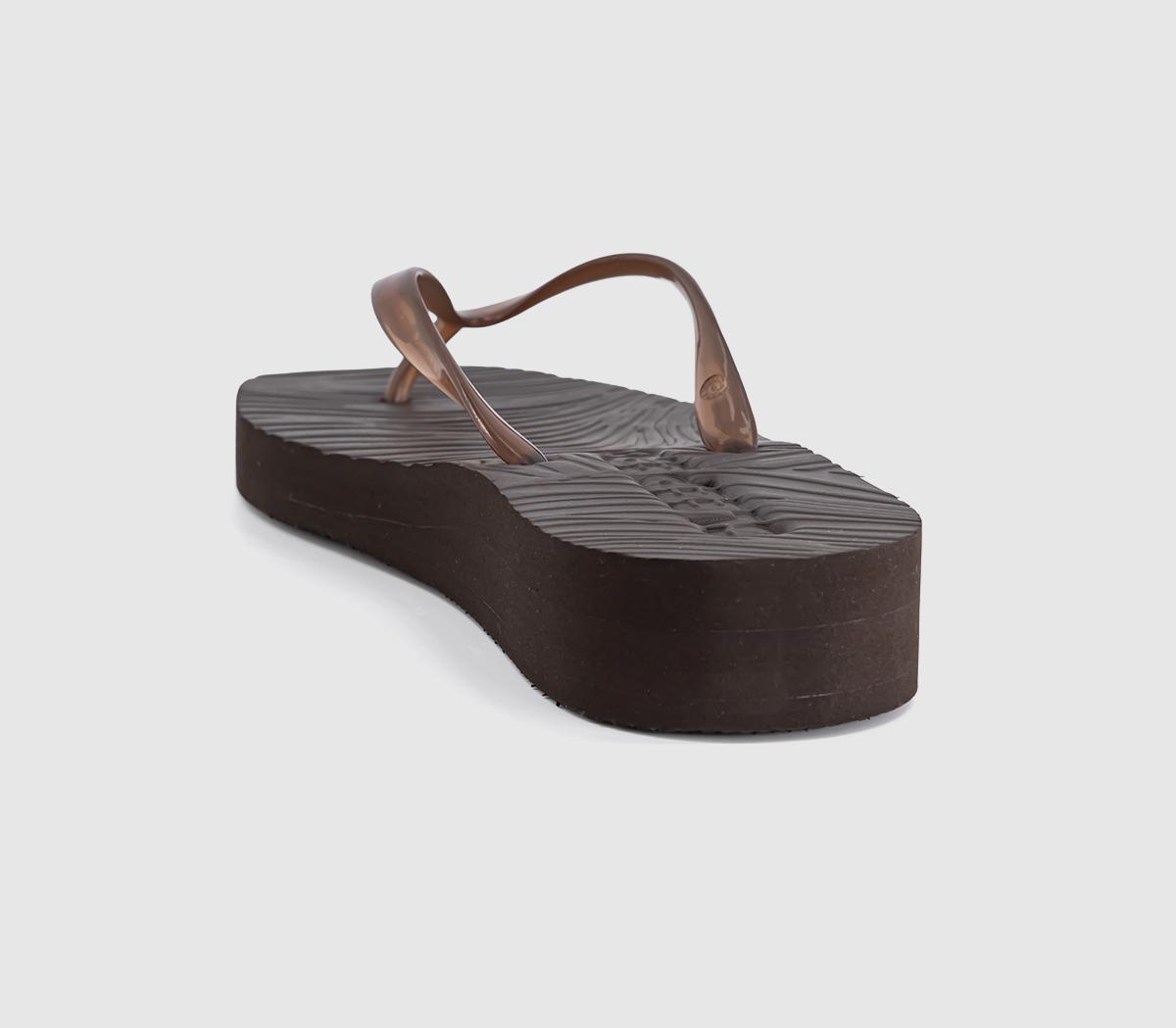 SleepersTapered Platform Flip FlopBrown Transparent