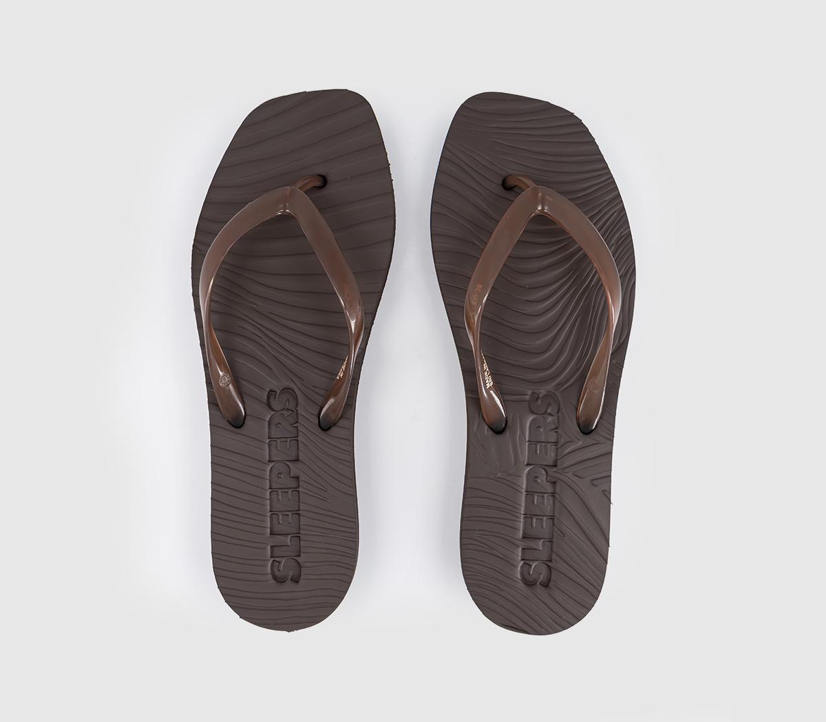 SleepersTapered Platform Flip FlopBrown Transparent