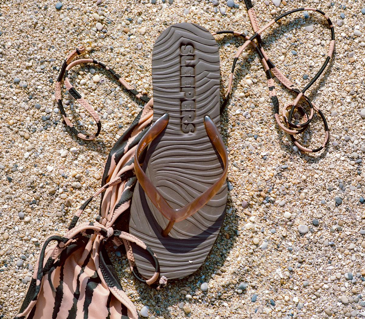 SleepersTapered Platform Flip FlopBrown Transparent