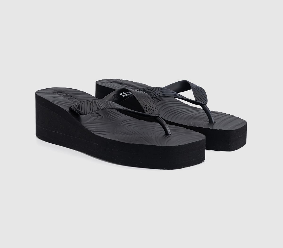 SleepersHigh Platform Flip FlopBlack