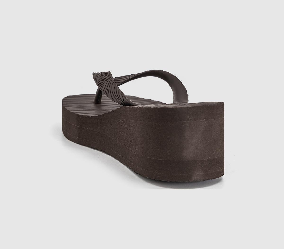 SleepersHigh Platform Flip FlopsBrown