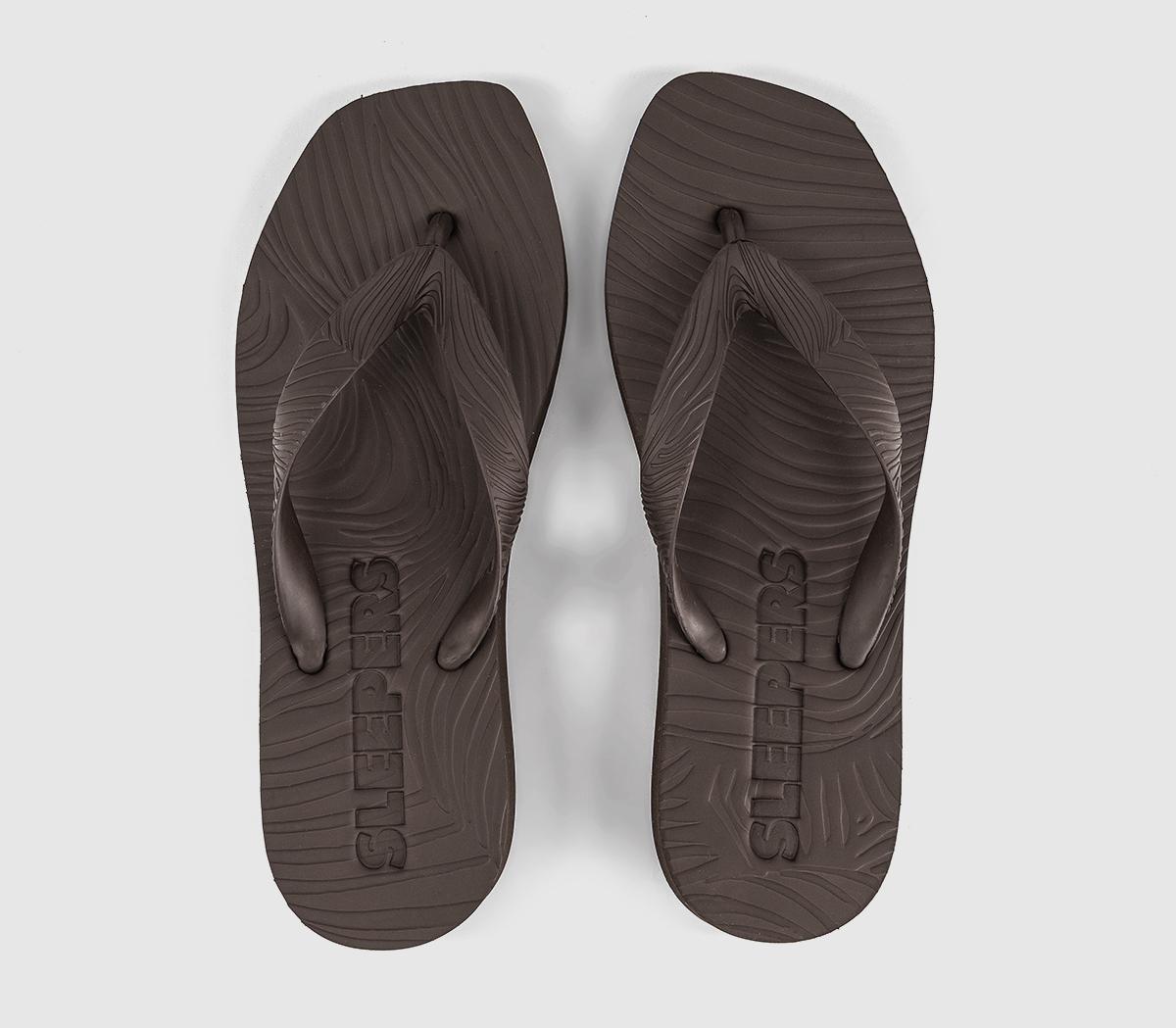 SleepersHigh Platform Flip FlopsBrown