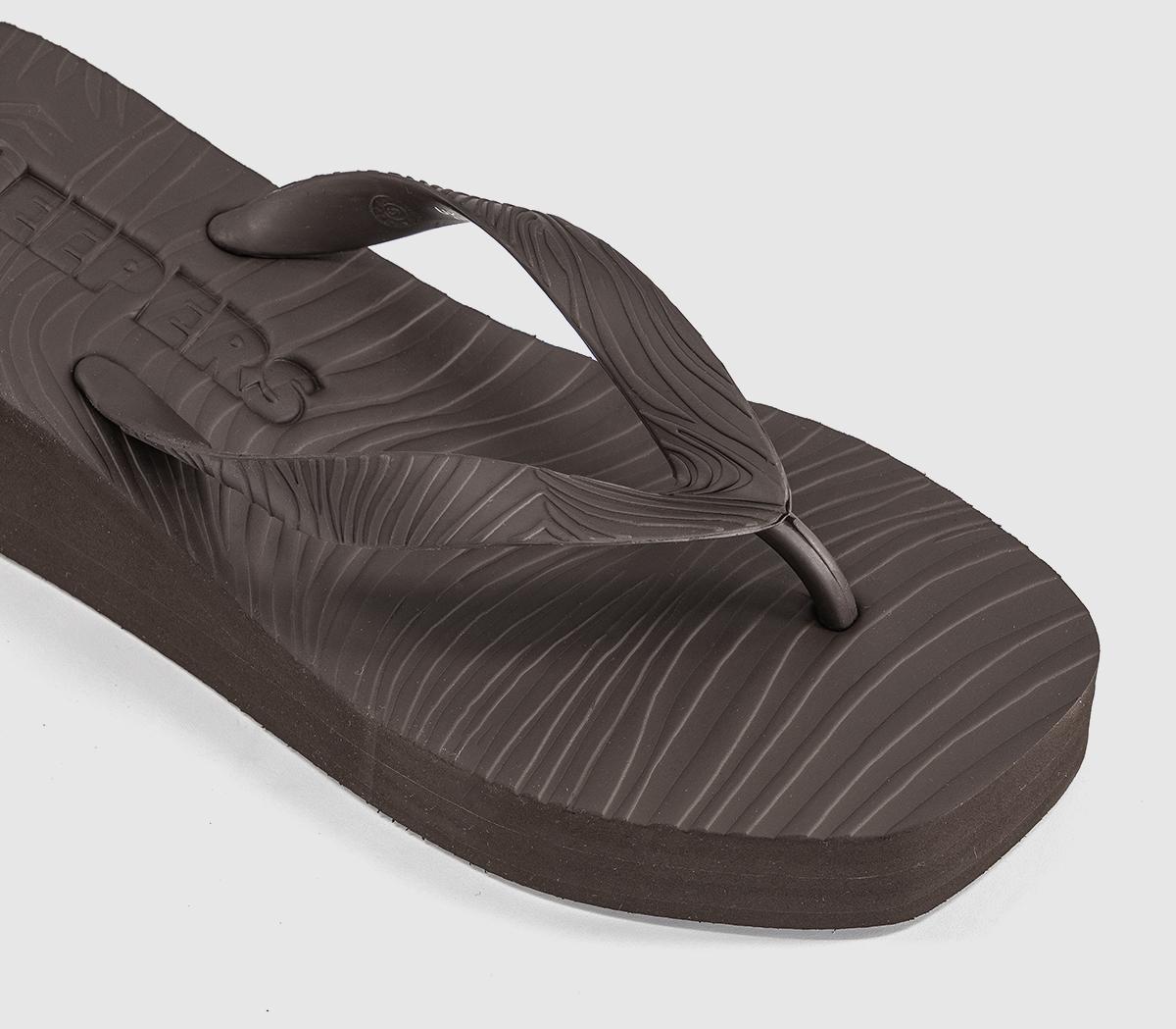 SleepersHigh Platform Flip FlopsBrown