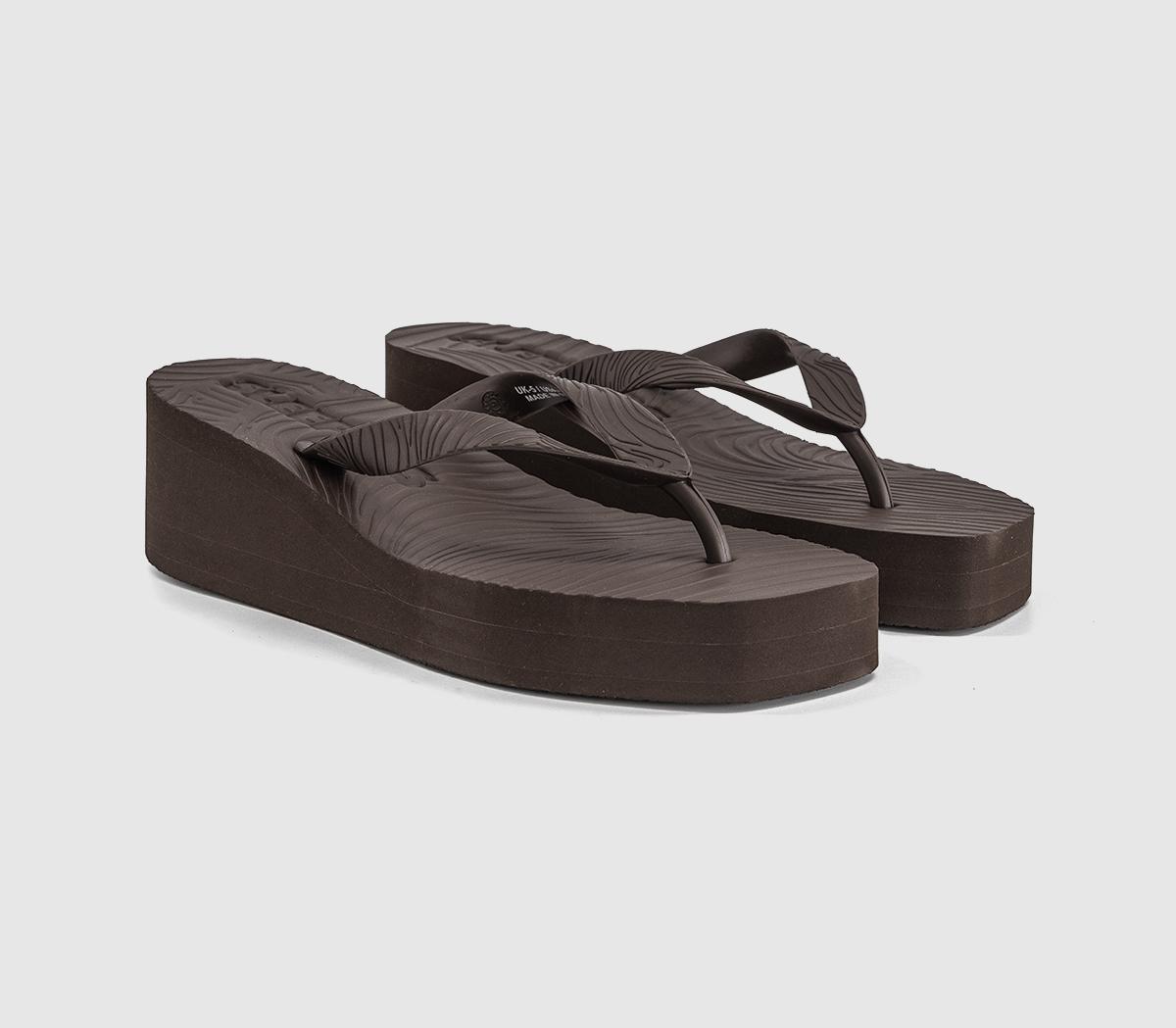 SleepersHigh Platform Flip FlopsBrown