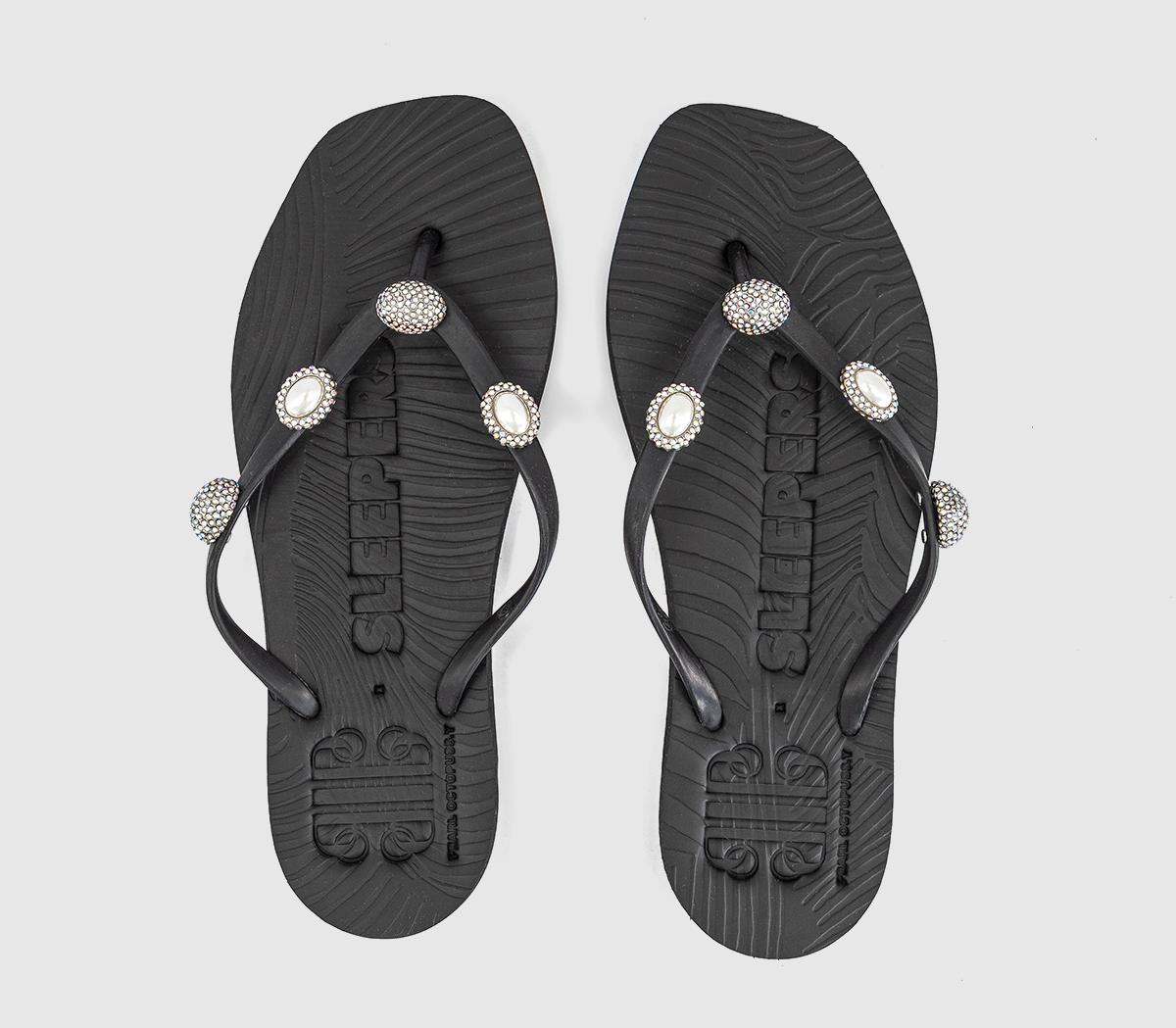 SleepersIbiza Diamond Flip FlopsBlack