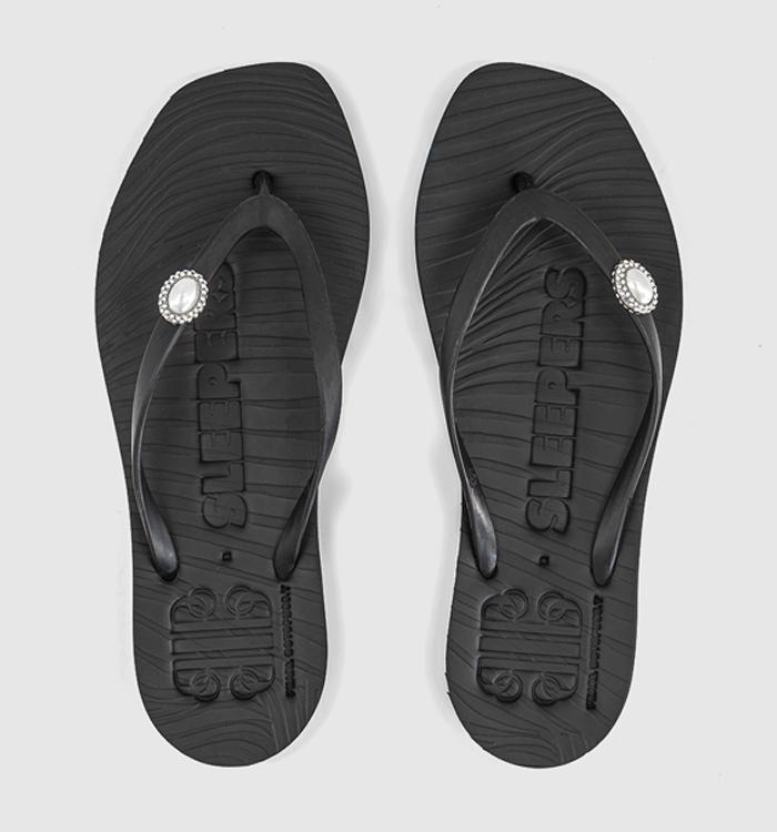 Sleepers Marseille Diamond Flip Flops Black