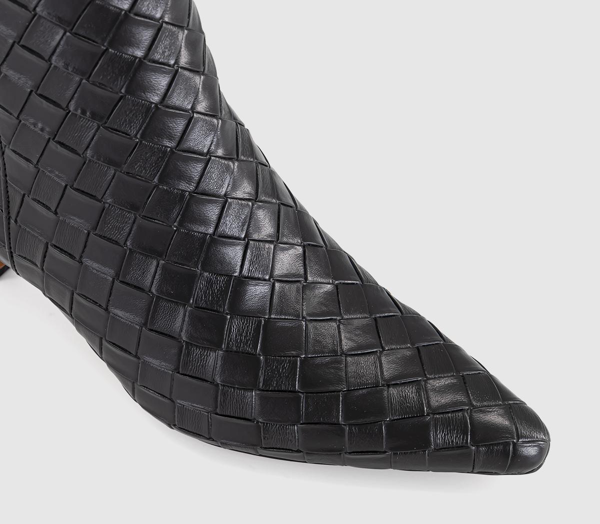 OFFICEAllure Basket Weave Ankle BootsBlack